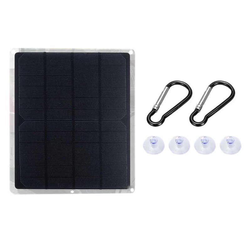 20W 12V Monocrystalline Solar Panel, Portable Solar Charging Board, Waterproof 210X180mm