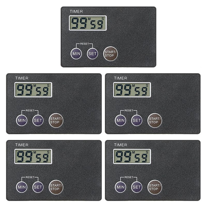 Timer Credit Card Size Digital Countdown Timer Magnetic Back With Clip Cooking Timer Small Digital Timer School