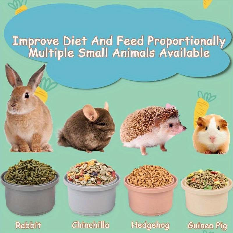 8 stuks stapelbekers voor konijnen, chinchilla's en cavia's - veelkleurig herbruikbaar plastic nestspeelgoed, 8 verschillende maten voor Fo