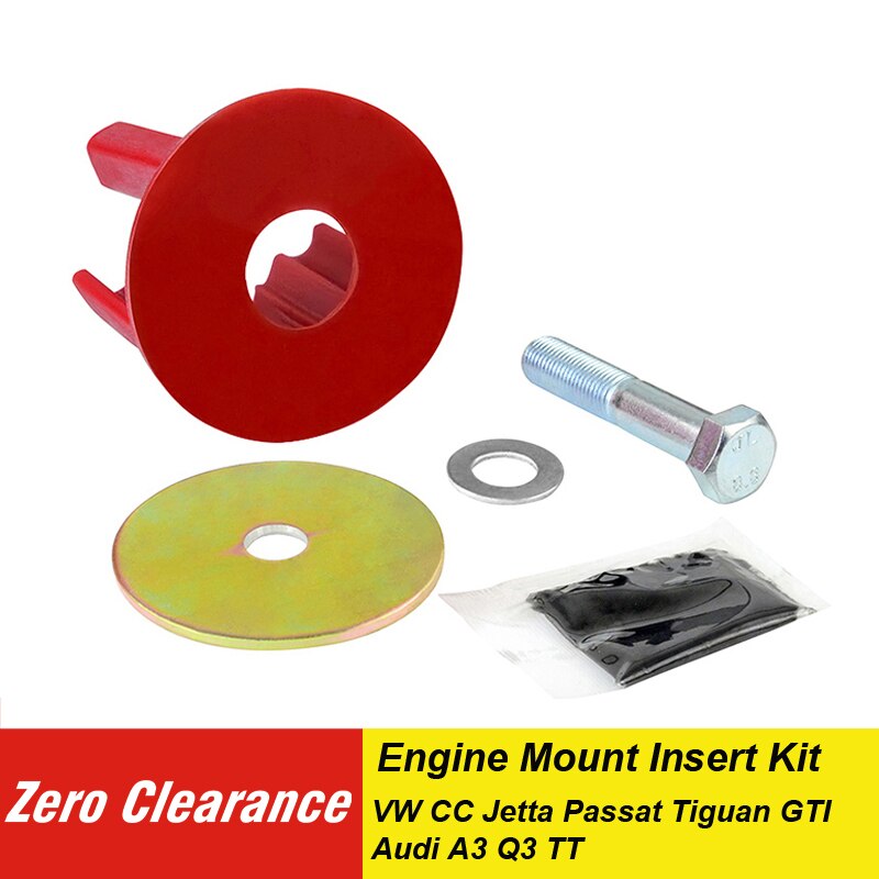 Zeroclearance Engineering Dog Bone Engine Mount Insert Kit Street Fits FOR VW CC 09 + 2.0 TSI COLOR RED EMI01 Passat Tiguan Golf