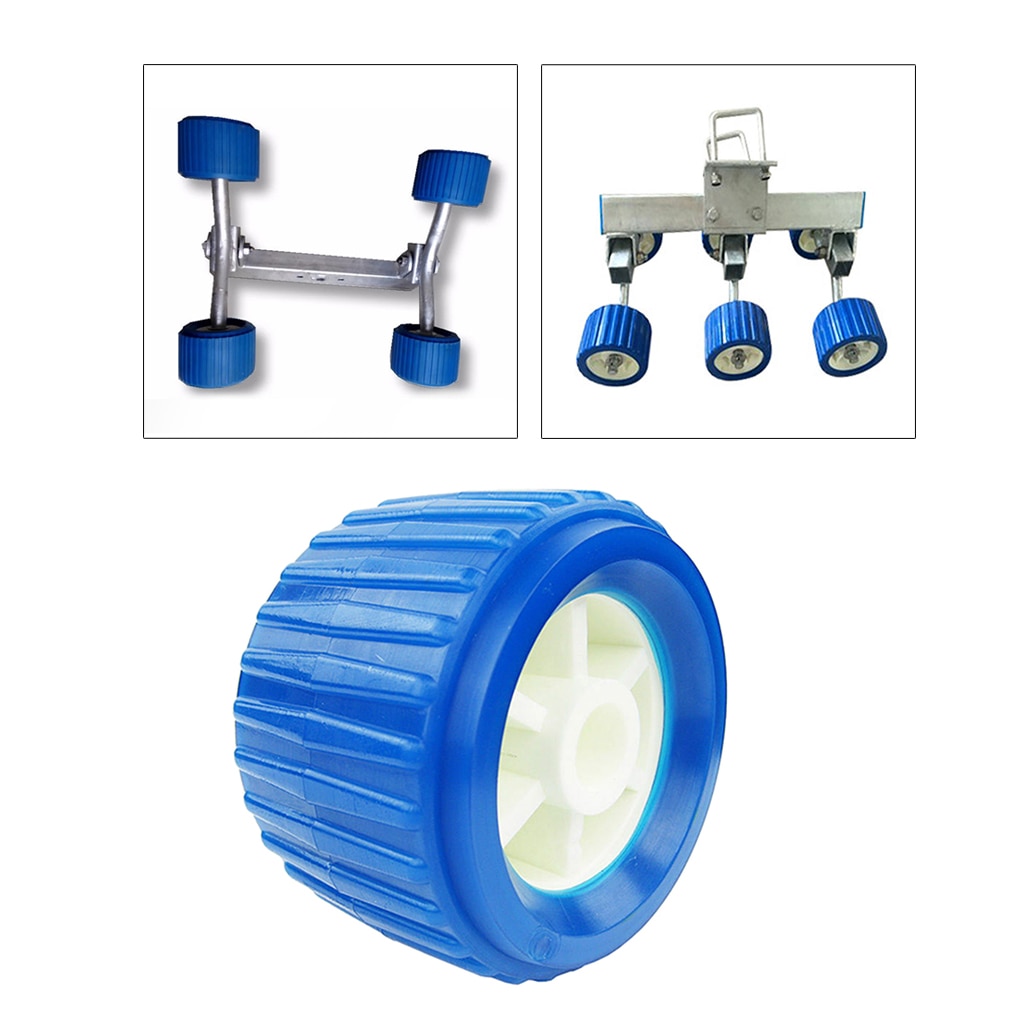 Heavy-Duty Trailer Roller Marine Boat Ribbed Wobble Roller Hardware