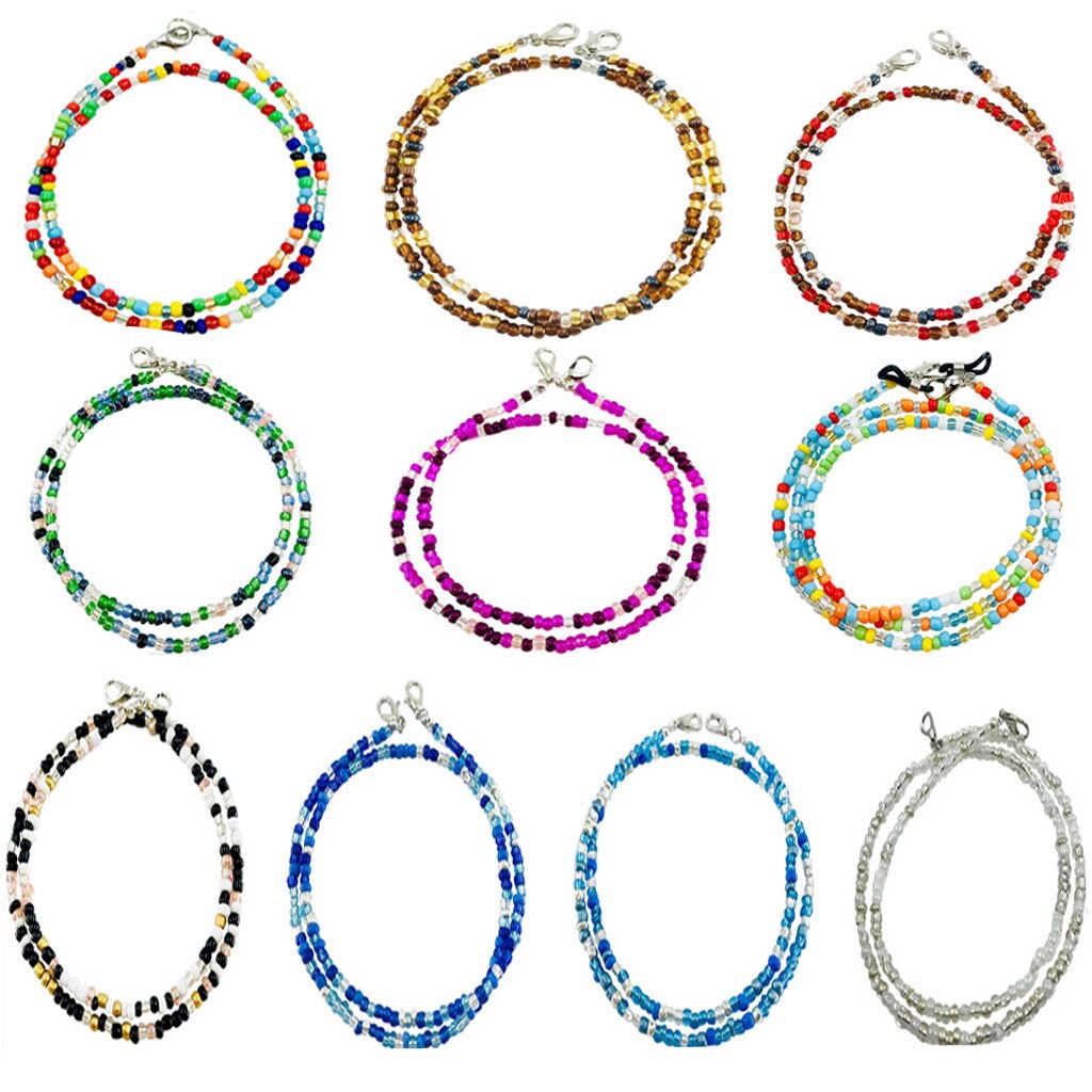 Cordón de cuentas para mascarilla facial, práctico y conveniente soporte para oreja, sujeta colgante, salvaorejas