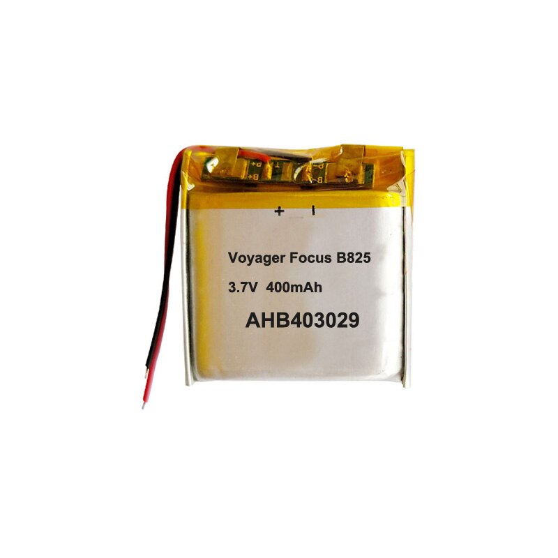 Fuld 400 mah ahb 403029 batteri til plantronics voyager focus  b825 bluetooth øretelefon headset akkumulator akku