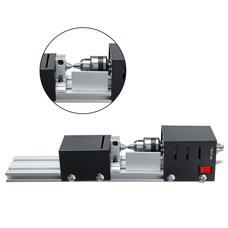 DC12-24V 200W CNC mini tokarka koraliki maszyna stolarka DIY tokarka standardowy zestaw z mocą nóż robić rzeźbienia tokarka robić drewna + 6 rzeźba ostrze