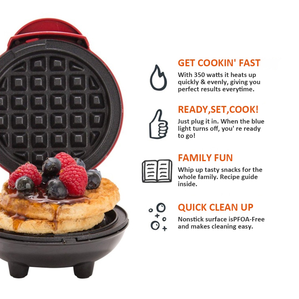 Elektrische Wafels Maker Draagbare Sandwich Pizza Pancake Ei Taart Oven Ontbijt Machine Ei Taart Oven Pan