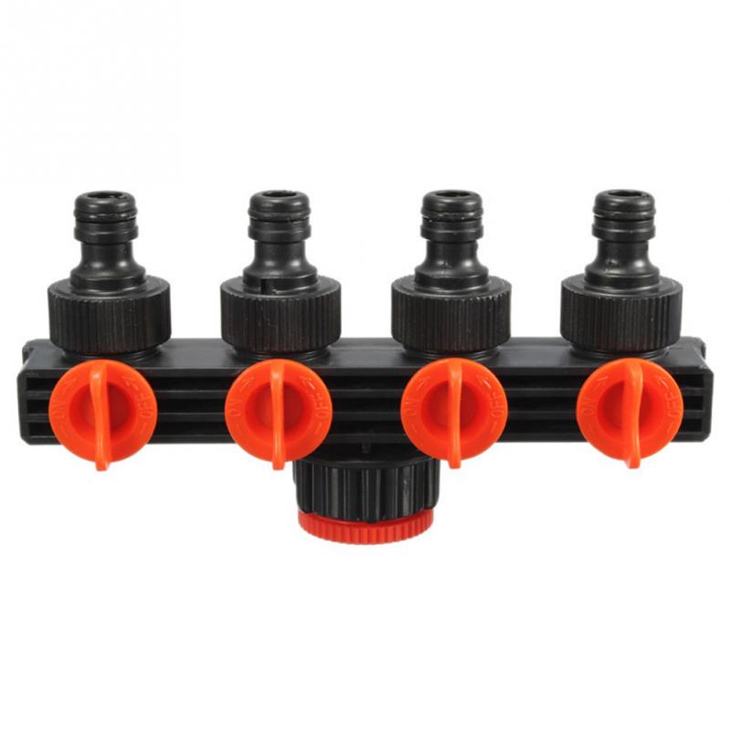 Newest Home Garden Hose Pipe Splitter Plastic Drip Irrigation Water Connector Agricultural 4 Way Tap Connectors