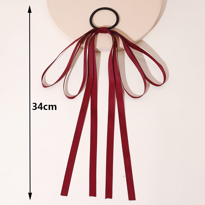 Lystrfac-Diadema con lazo largo y dulce para mujer y niña, diadema elástica con lazo para el pelo, accesorios para cabello femenino