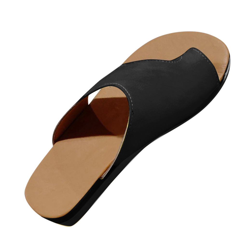 SAGACE-mules para mujer abiertos planos con cuña, sandalias romanas, zapatos de verano, chanclas,