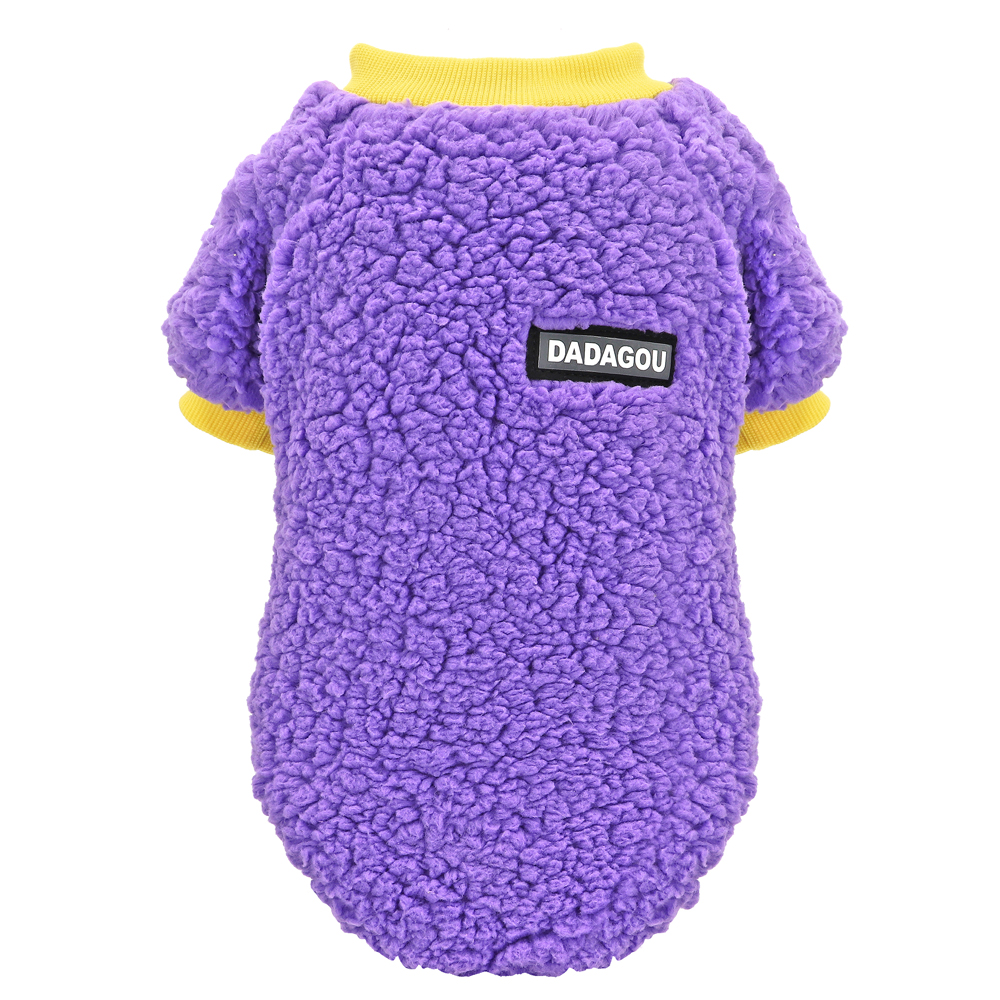 Manteau d'hiver doux pour chat, vêtement pour petit et moyen gabarit, chiot, chaton, Chihuahua, Yorkshire: Violet / M