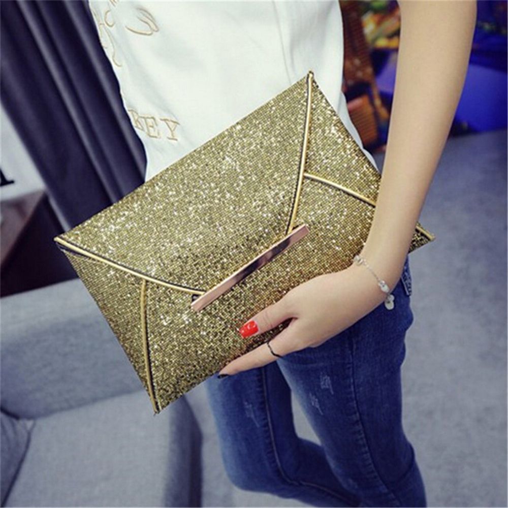 Women Evening Wedding Bag Party Envelope Clutch Handbag Glitter Sequins Sparkling Banquet Glitter Bag For Ladies Girls