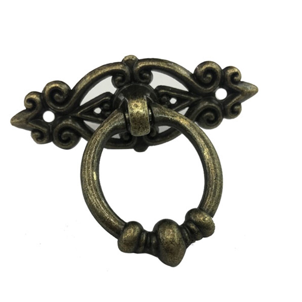 Retro Liga de Zinco Cozinha Móveis Puxadores de Gaveta Do Armário Maçaneta Da Porta Do Armário Hardware Puxar Lida Com Bronze Antigo Tone + Parafuso