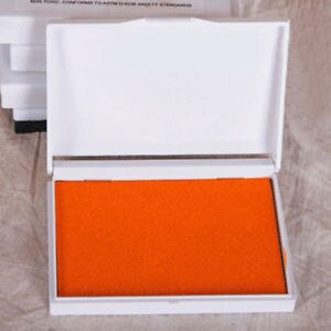 2019 Del Bambino di Modo Tamponi di Inchiostro Kit Non-tossico Handprint Impronta Mess Timbro Pad per I Bambini: Arancione