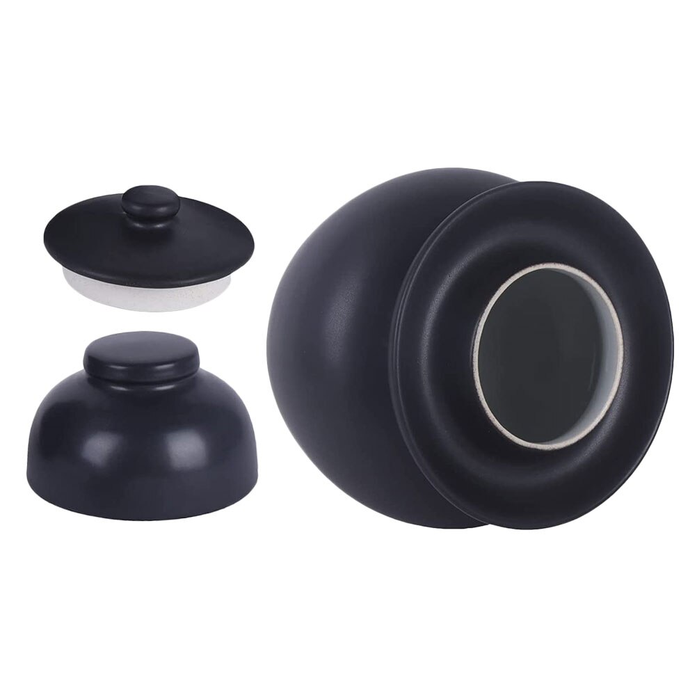 1pc Ceramic Food Container Leak Proof Ceramic Jar for Home Kitchen (Black)