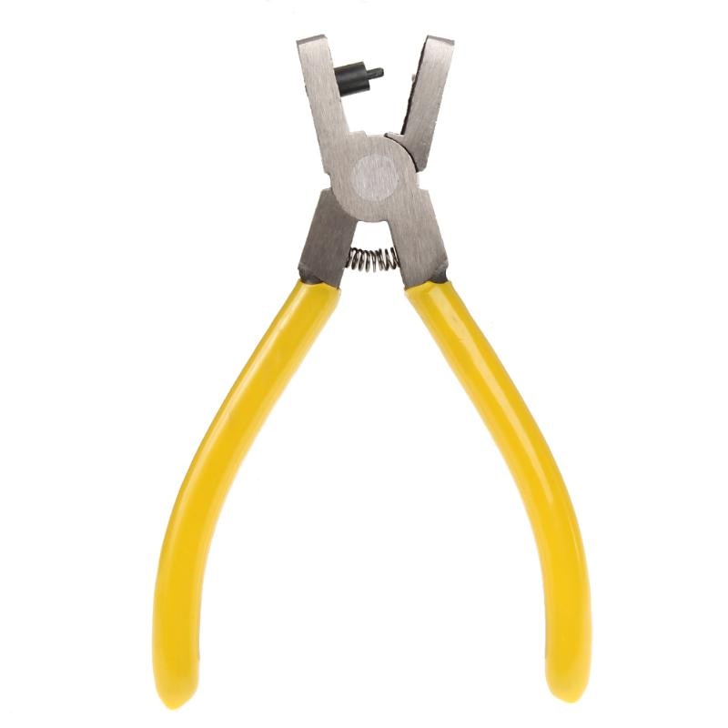 2.0 Mm Universele Hand Lederen Band Horloge Band Riem Ponsen Tool Geel Kleine Perforator Tang Gereedschap Voor Thuis Winkel