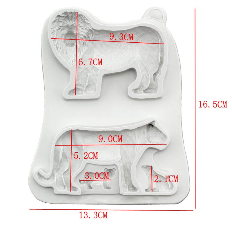 Ebene Löwir, Elefant Und Giraffe Familie Dschungel Blätter Fondant Kuchen Dekorieren Silikon Schimmel Zucker Schokolade Backen Werkzeug: ZJ1628