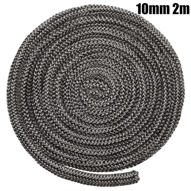Black Stove/Fire Rope Wood Burning Stove 10/12mm 2m Length Log Burner Door Seal For Boiler Industria Wood Burning Stove Doors: 10mm