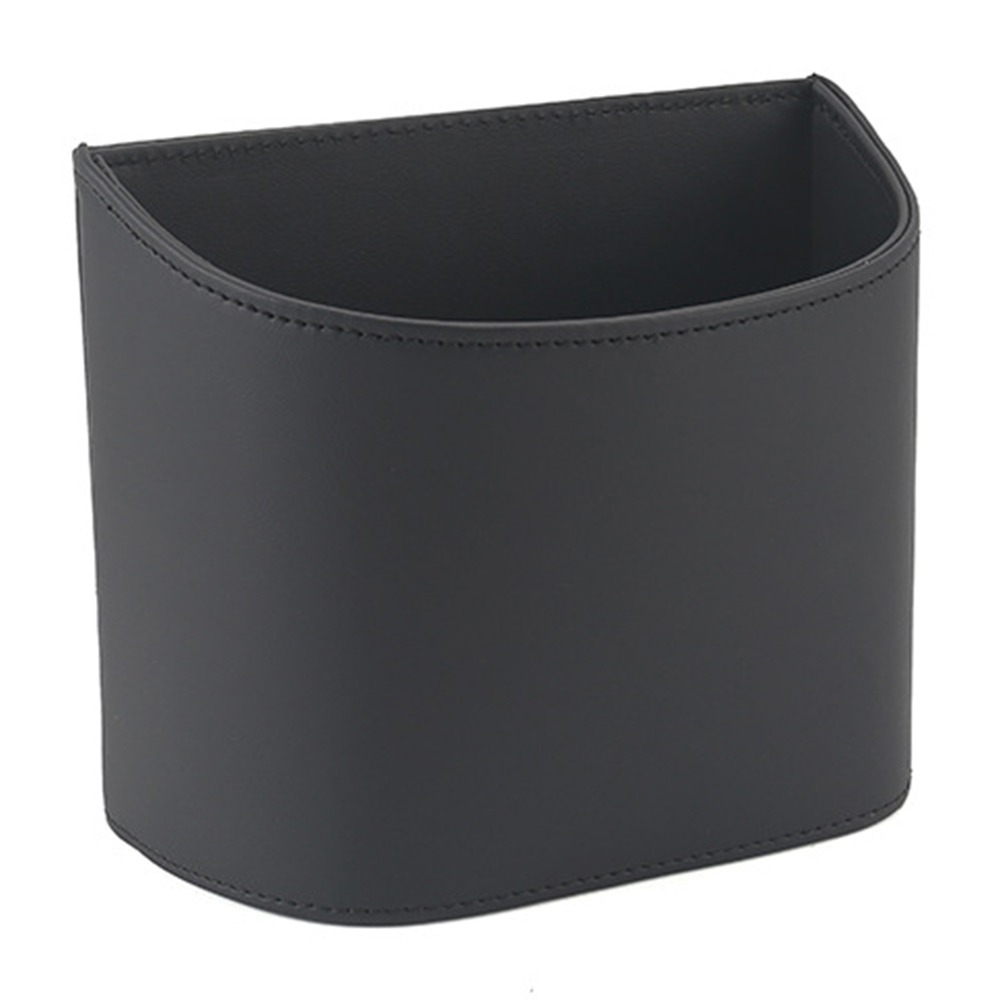 Poubelle de voiture en cuir, poubelle de véhicule suspendue étanche, boîte de rangement universelle Portable pour siège arrière de voiture, fournitures de voiture: Marron
