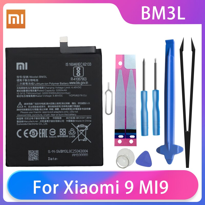 Original XiaoMi Phone Battery For Mi A3 CC9 Mi 5 6 8 9 8/9SE 8/9Lite Mi Max 1 2 3 Redmi 3 3S 4a 5a 6a 7a 8a 9a Batteries: For XiaoMi 9