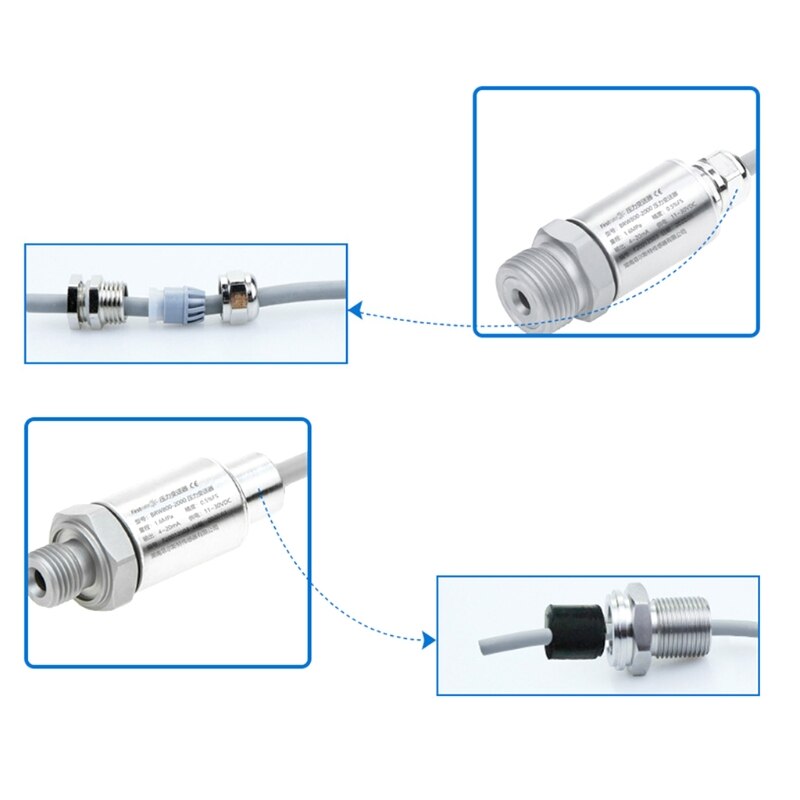 G1/4 Pressure Transducer Sensor, Stainless Steel Pressure Sensor for Water Air Gas Fuel Oil