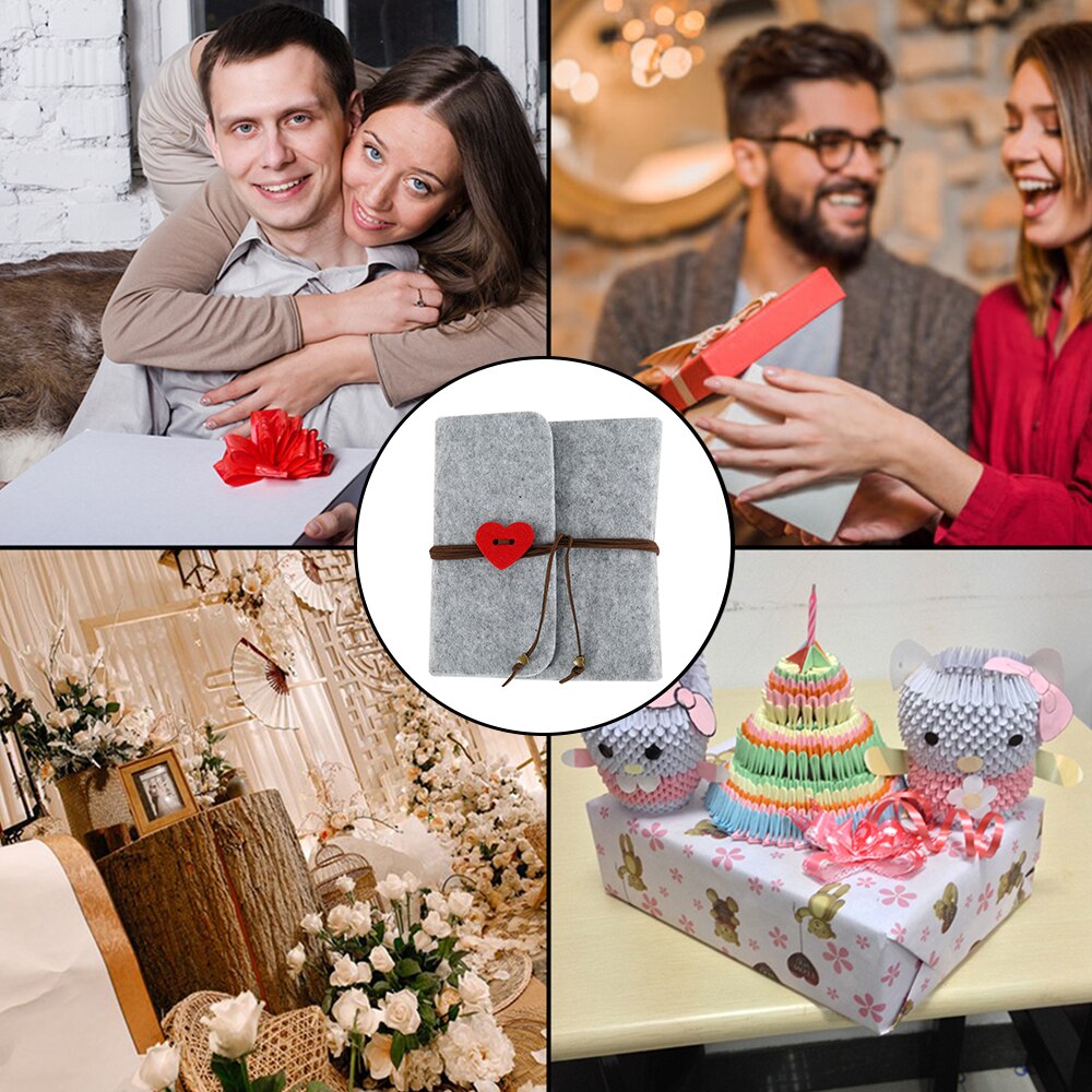 60-120 Pages Felt Photo Albums Scrapbook Paper DIY Craft Album Scrapbooking Picture Album for Anniversary Memory Books