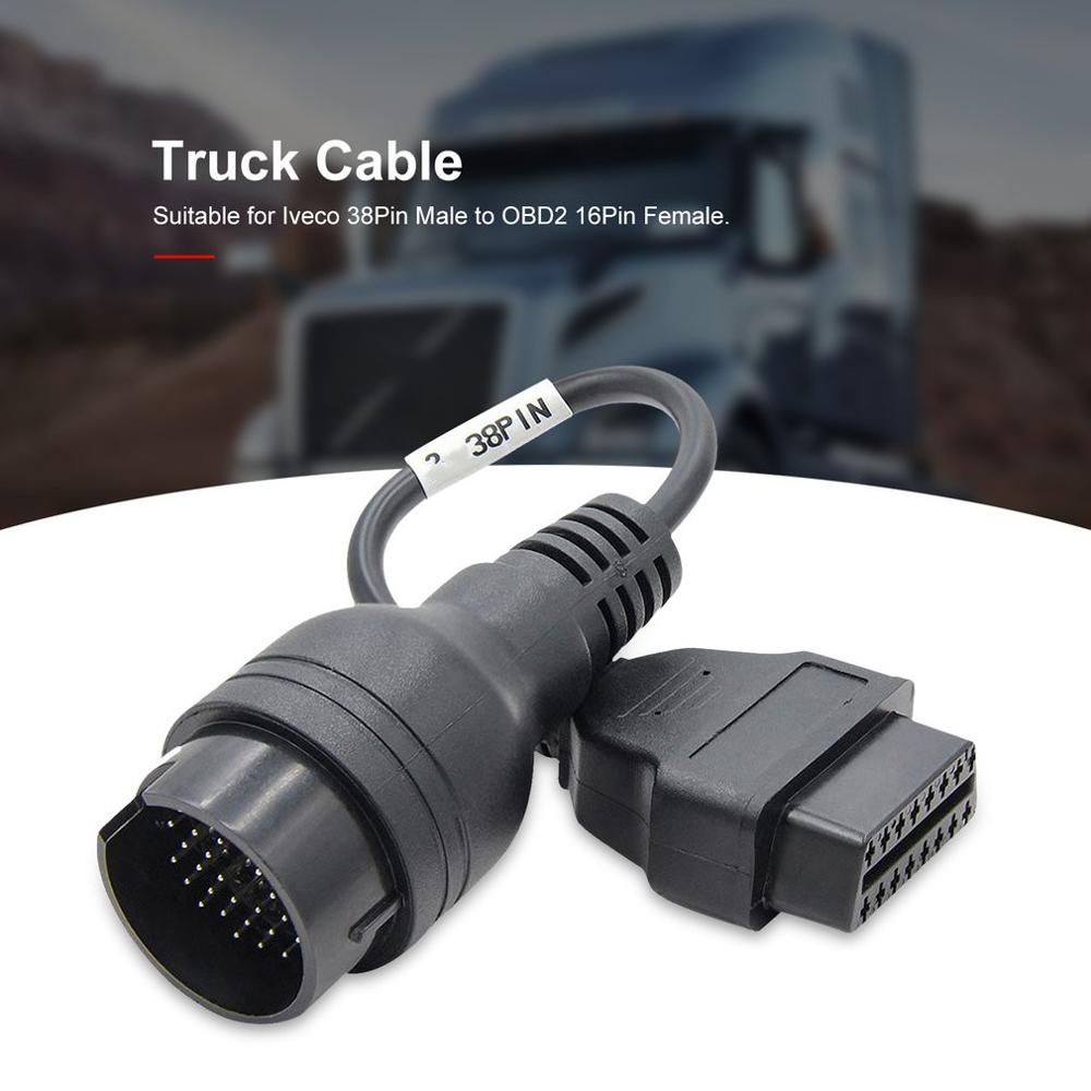 Truck Cable OBD1 to OBD2 for 38Pin Male to OBD2 16Pin Adapter Cable
