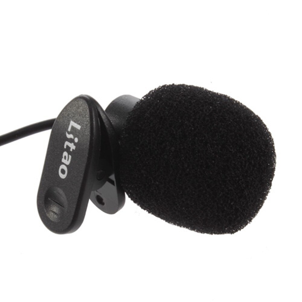 Clip on Microphone Hands Free Clip on 3.5mm Mini Studio Speech Microphone For Computer PC Laptop