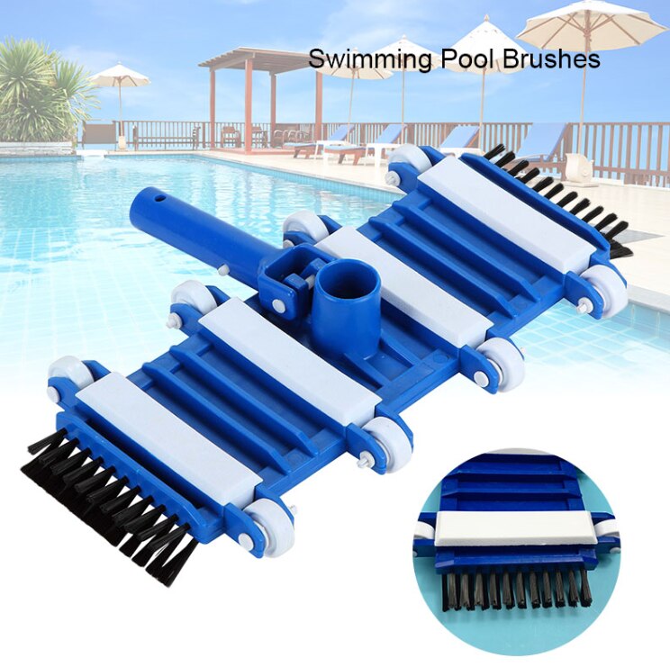 Tête d'aspirateur de piscine de 14 pouces, fournitures de nettoyage flexibles avec poils latéraux