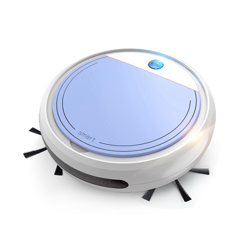 Robot aspirador automático que barre y friega, carga, para el hogar: White Purple