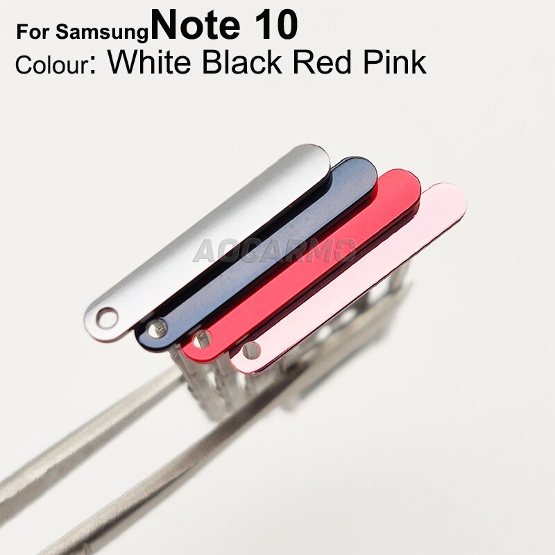 Aocarmo Enkele Sim Dual Sim Metalen Plastic Nano Sim Card Tray Microsd Slot Houder Voor Samsung Galaxy Note 10 Note X SM-N9700