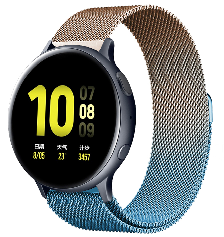 Correa de bucle milanés para garmin vivoactive 5 Denver sw360 DW reemplazo 20mm 22mm pulsera correa de reloj Amazfit MOTO Universal: Cian / 17 mm