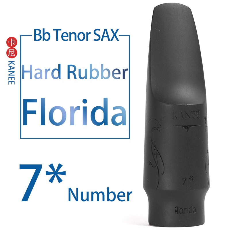 KANEE Hard Rubber mouthpiece Eb Alto Bb Tenor Bb soprano Saxophone mouthpiece Pop/Jazz: Tenor FL 7 half