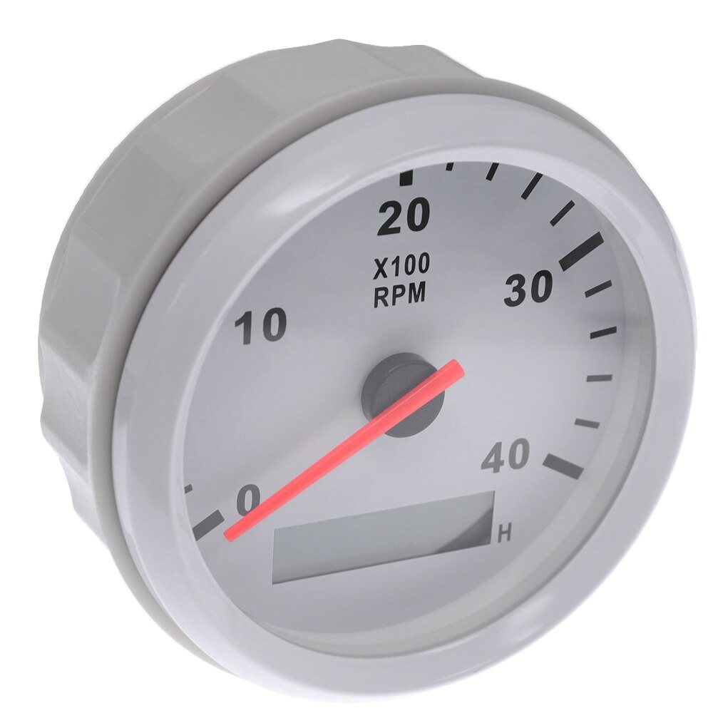 85mm Auto Boot Tacho meter Gauge Marine-Tachometer mit LCD 3000 4000 6000 8000 RPM 12V/24V Rot Hintergrundbeleuchtung