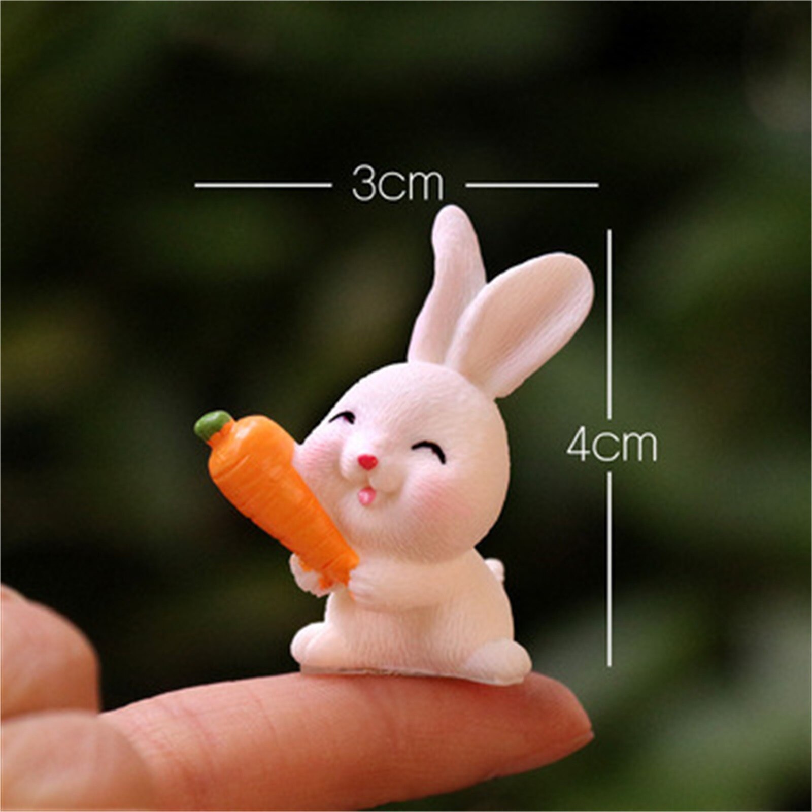 7Pcs Ambachten Woninginrichting Kleine Dier Schattige Konijn Tuinieren Tuinieren Vetplanten Hars Decoratieve Ornamenten Pasen Decoratie