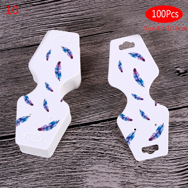 100 stk farverigt tryk papir kort smykker halskæde armbånd hænge tag bryllup note gør det selv blank pris navn hænge tag håndværk: 10