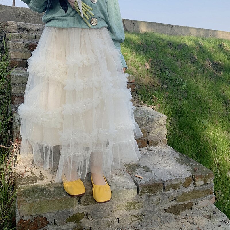 Jupe gâteau en Tulle pour filles, printemps été 2022