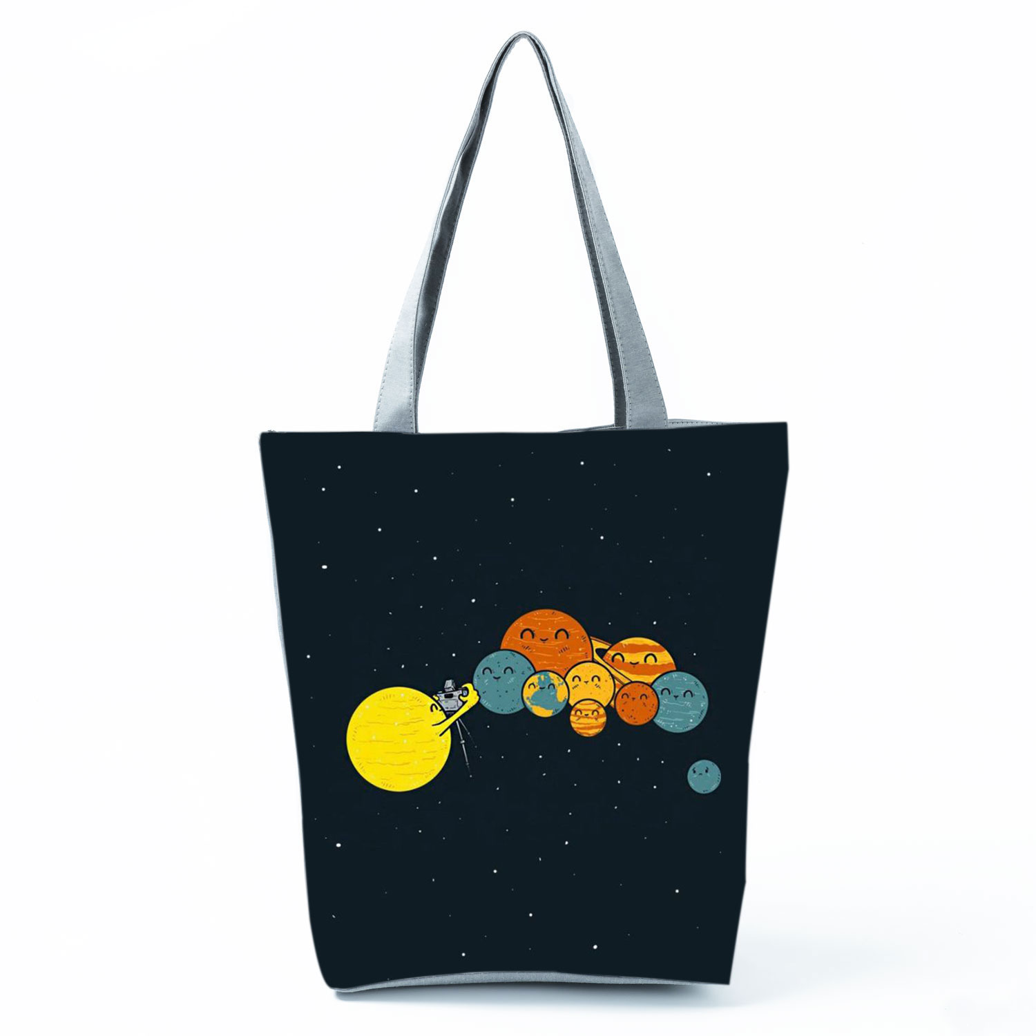 Bloemen Daisy Gedrukt Handtassen Eco Herbruikbare Shopping Bag Tote Hoge Capaciteit Vrouwen Schoudertas Oranje Reizen Strand Opbergtas: hl0187 Handbag