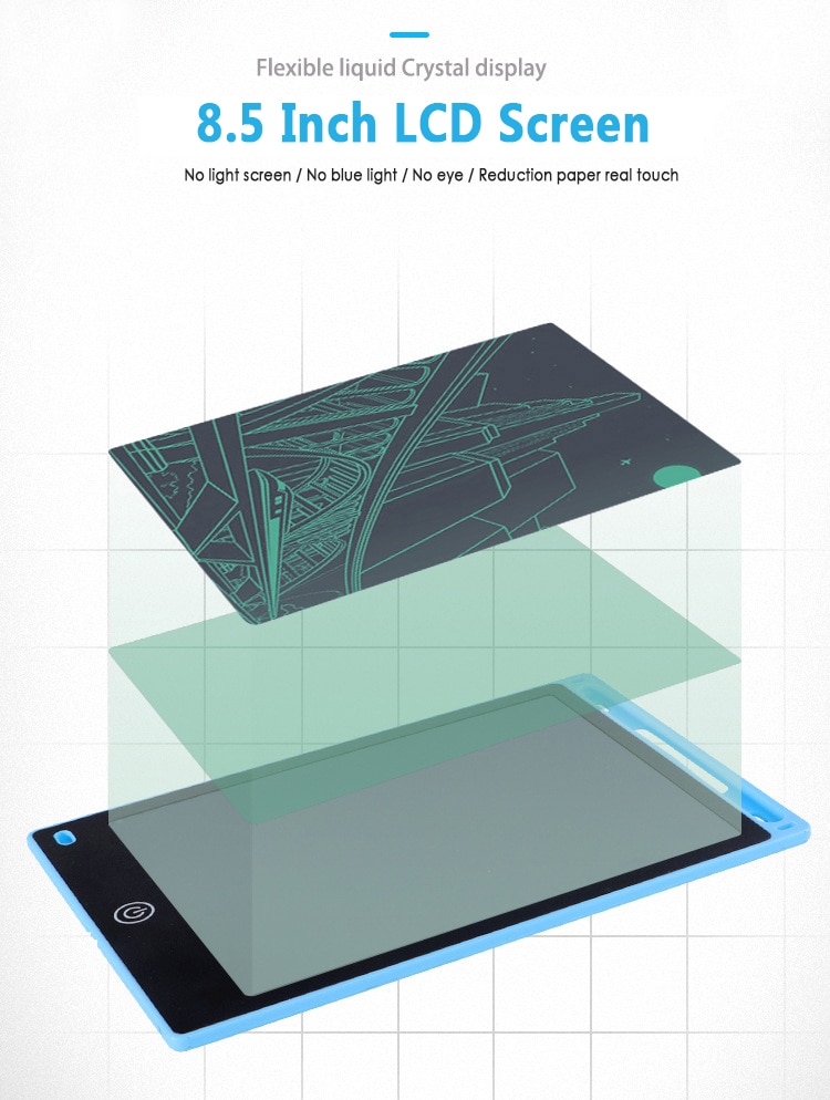 6.5-12 pollici LCD Disegno Compresse Giocattoli Senza Carta di Disegno Portatile Pad Una Chiave Pulito Anti-erase Lock Educational giocattoli Regalo Di Compleanno