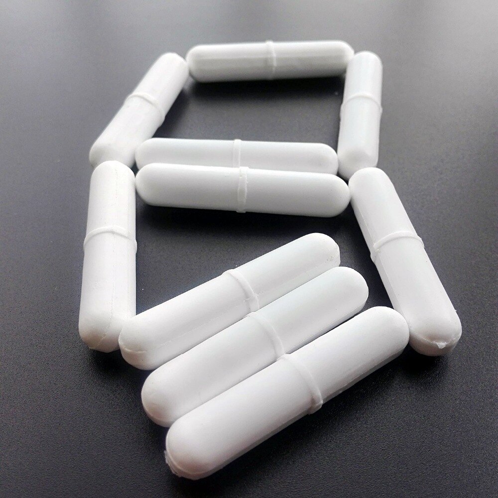B9x45mm laboratory Magnetic Stirrer Mixer Stir Bars PTFE Stirring Rod cylinder Without Pivot Ring,10 piece
