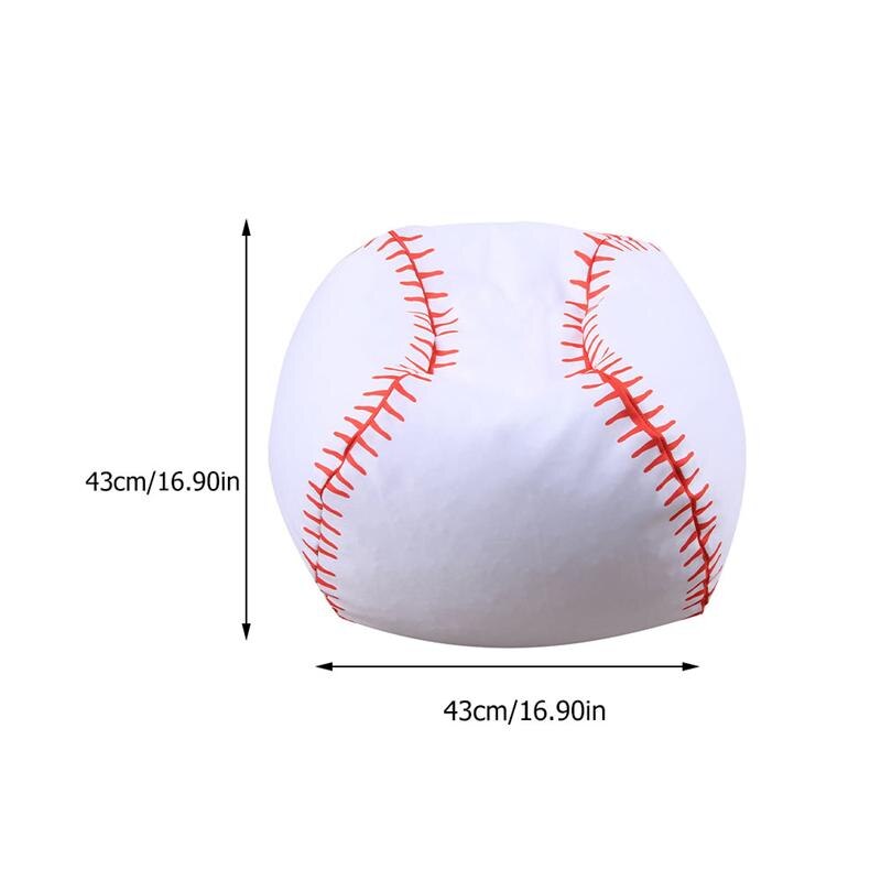 1Pc Creatieve Knuffel Opslag Bean Bag Stoel Baseball Stijl Opbergtas