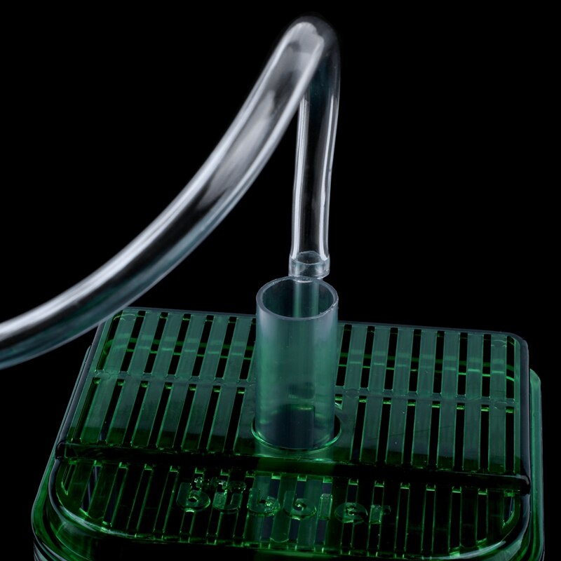 Plastic vierkante aquariumfilter bodemdoos transparant groen