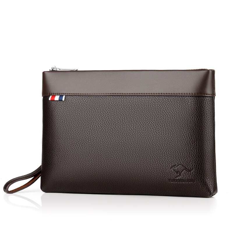 Men's Day Clutch Business Handbag Male Envelop Messenger Bag Casual Travel Bag Multi Functional Man's Bag: Brown S