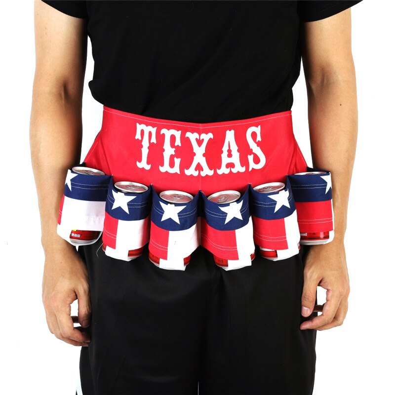 6 Pack Holster Portable beer bag Bottle Waist Beer Belt Bag Handy Wine Bottles Beverage Can Holder сумка холодильник: D