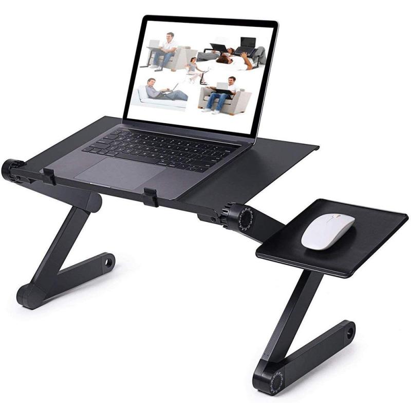 Adjustable Laptop Desk Cooling Fan Computer Desk TV Bed Lapdesk Tray PC Table Stand Notebook Table Desk Stand With Mouse Pad
