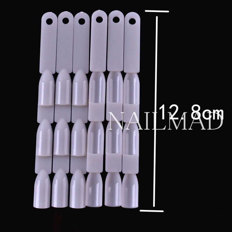 50 Stks/zak 3 in 1 Valse Nail Tip Stick Display Praktijk Tool Nagellak Swatchstick