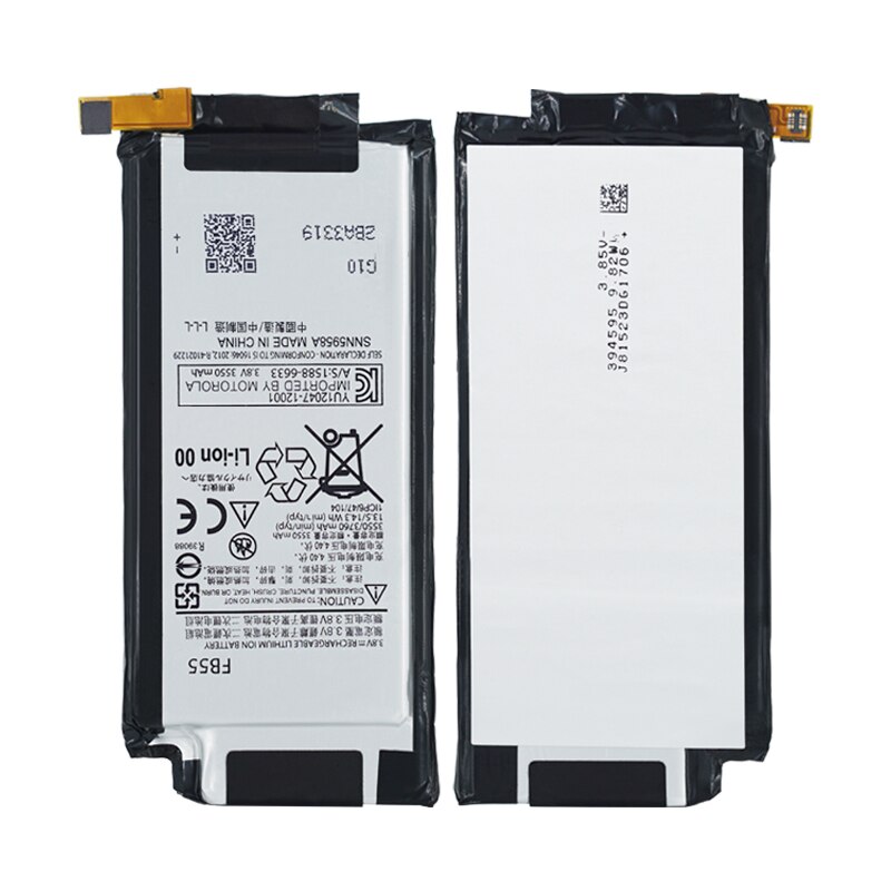 Nova bateria fb55 para motorola droid turbo 2 para moto x força xt1580 xt1581 xt1585 3550/3760mah telefone móvel