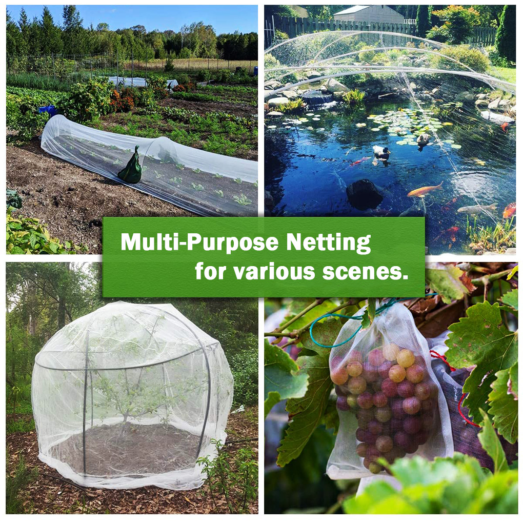 Vegetable Mesh Netting Anti-Insect Ultra-Fine Nylon Garden Netting Cover Reusable Greenhouse Plants Crops Screen Net