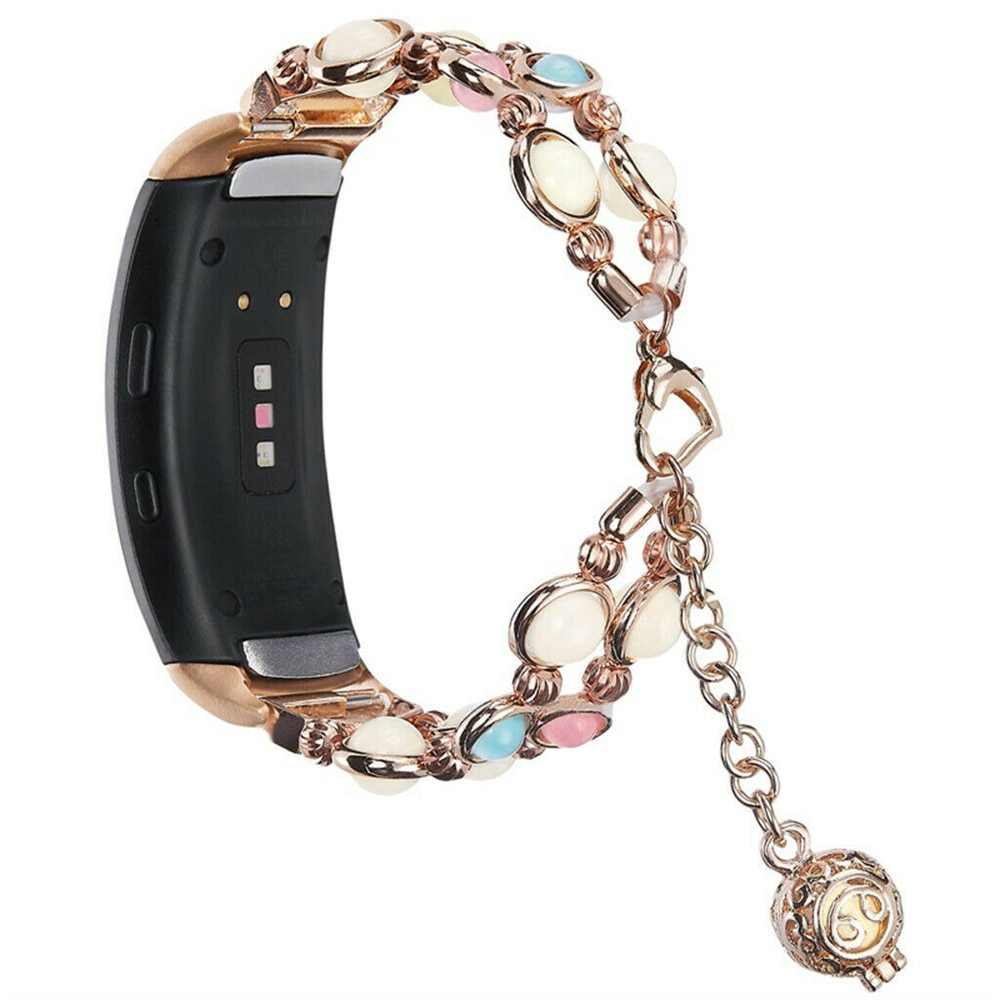 Lichtgevende Kralen Armband Strap Voor Samsung Gear Fit 2 Pro Smart Horloge Roestvrij Staal Pols Band Voor Samsung Gear Fit 2 Correa