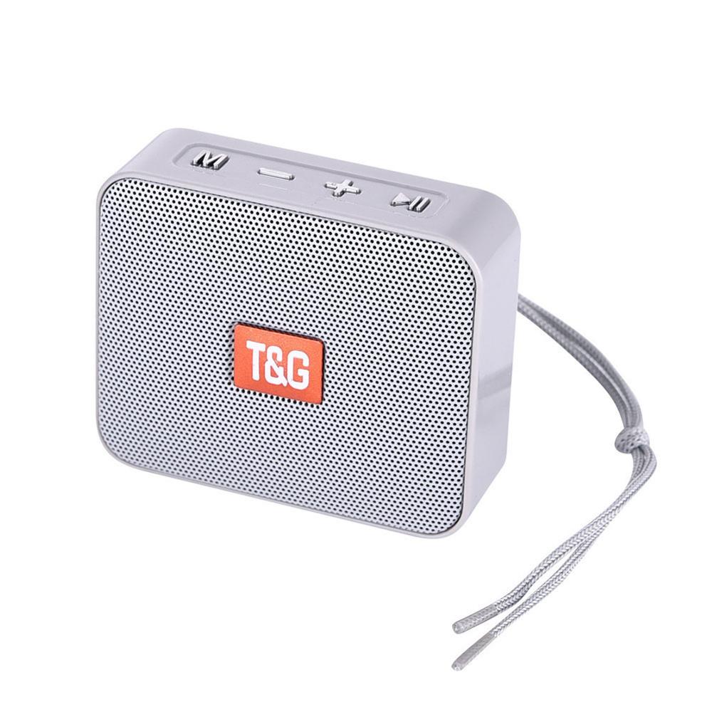 Tragbare Lautsprecher Lauter Stimme Mini Wireless Bluetooth Lautsprecher Mit Seil Wasserdichte Bass TG166 Unterstützung USB/Tf-karte/FM audio/AUX: gray