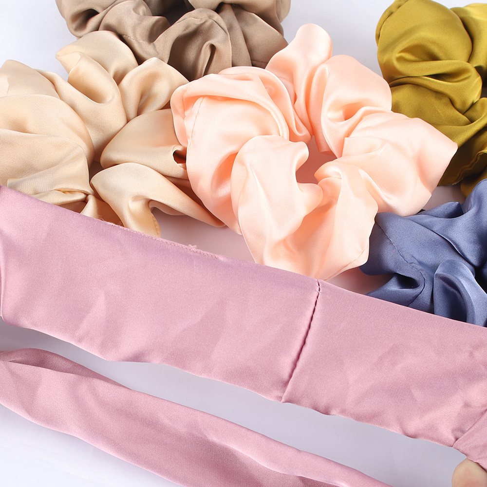 Gomas elásticas de satén de seda para el cabello para mujeres y niñas, coleteros, lazos para el cabello, diademas, accesorios para el cabello de ,