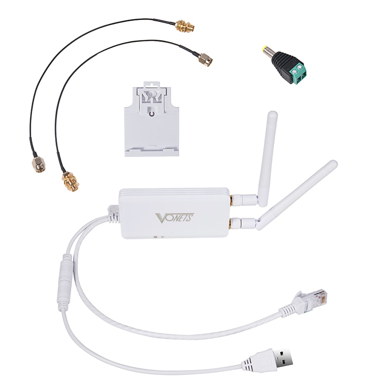 VONETS WiFi Repeater - 300Mbps 2.4GHz - Extends Network Range - 2 LAN Ports - SOHO Wireless Access Point